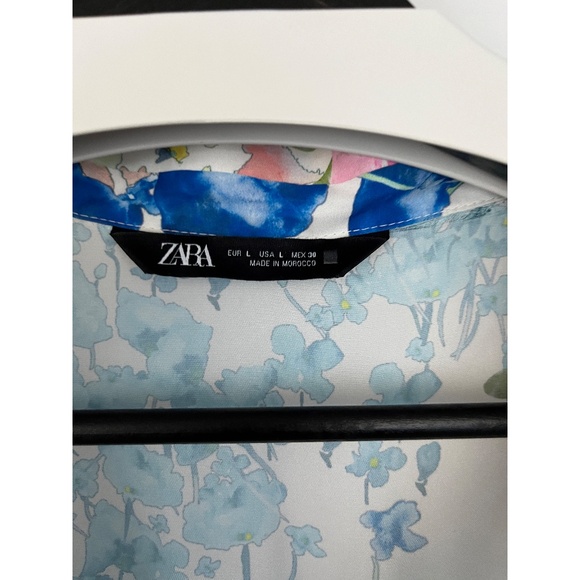 Zara Floral Blouse - Blue, Pink, Green - Picture 3 of 4